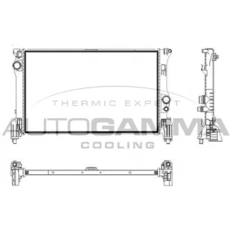 Radiateur, refroidissement du moteur AUTOGAMMA 107929