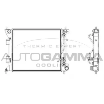 Radiateur, refroidissement du moteur AUTOGAMMA 107930