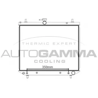 Radiateur, refroidissement du moteur AUTOGAMMA 107975