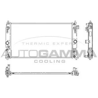 Radiateur, refroidissement du moteur AUTOGAMMA 107985