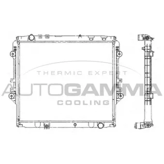 Radiateur, refroidissement du moteur AUTOGAMMA 107986