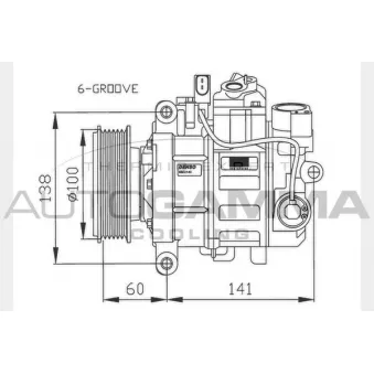 Compresseur, climatisation AUTOGAMMA 108029