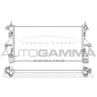 Radiateur, refroidissement du moteur AUTOGAMMA 110008