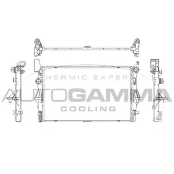 Radiateur, refroidissement du moteur AUTOGAMMA 110009