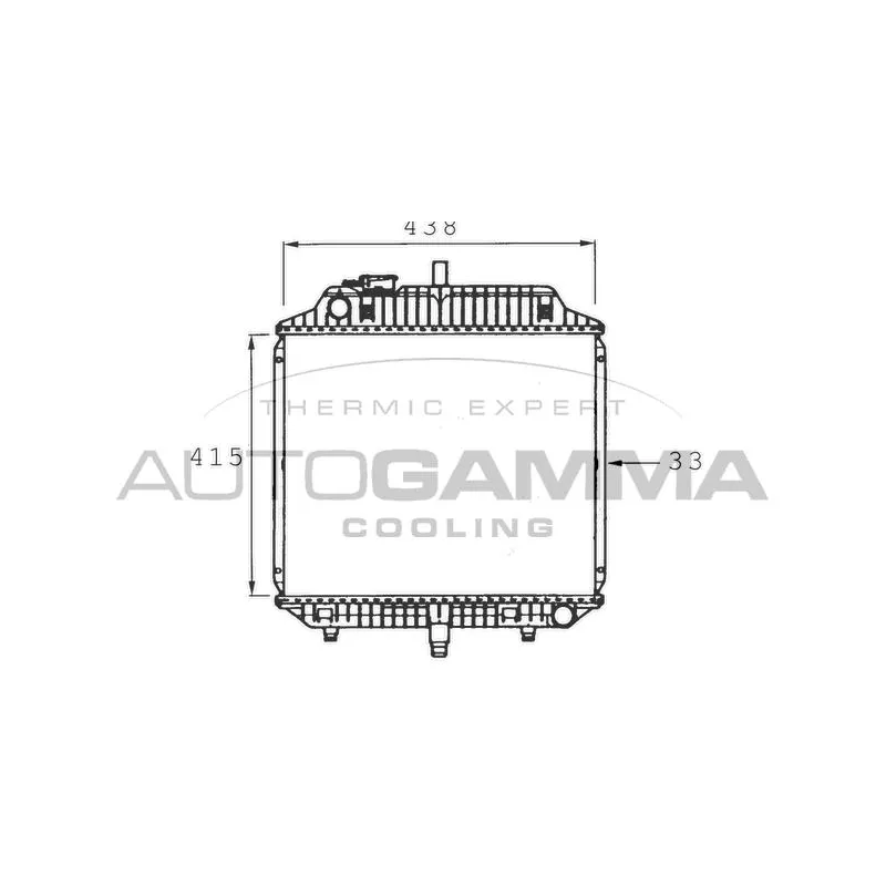 Radiateur, refroidissement du moteur AUTOGAMMA 400442