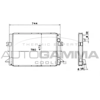 Radiateur, refroidissement du moteur AUTOGAMMA 400758