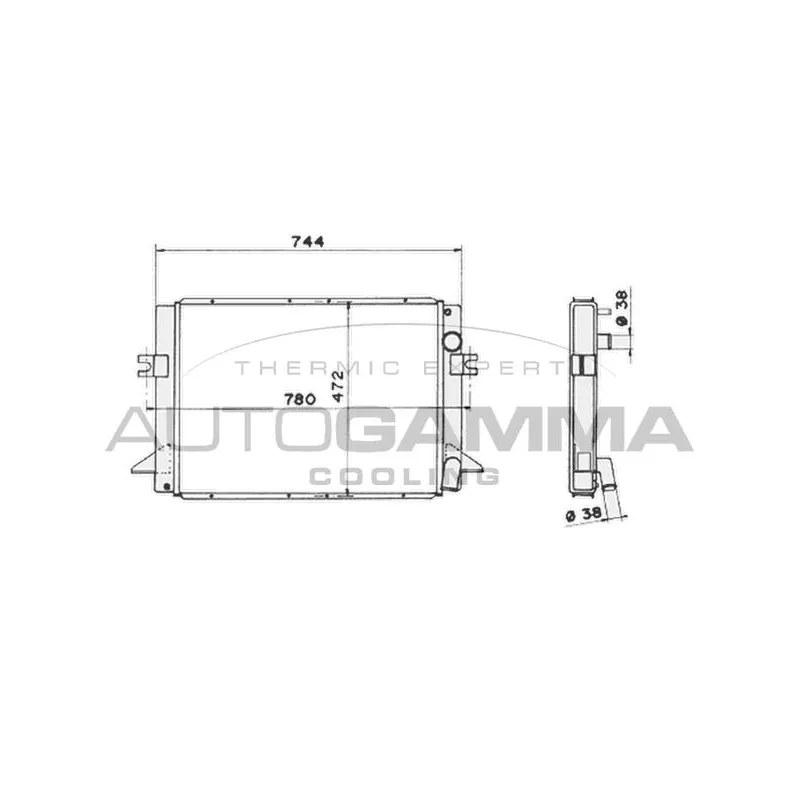 Radiateur, refroidissement du moteur AUTOGAMMA 400758