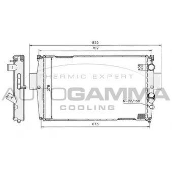 Radiateur, refroidissement du moteur AUTOGAMMA 400766