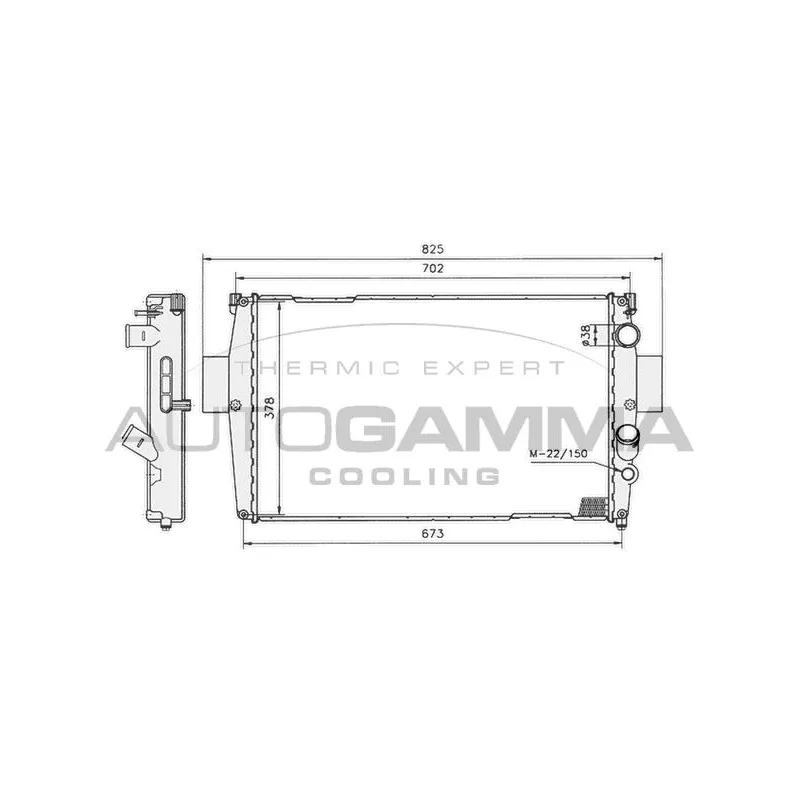 Radiateur, refroidissement du moteur AUTOGAMMA 400766