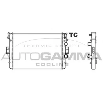 Radiateur, refroidissement du moteur AUTOGAMMA 403346