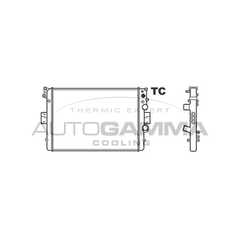 Radiateur, refroidissement du moteur AUTOGAMMA 403346