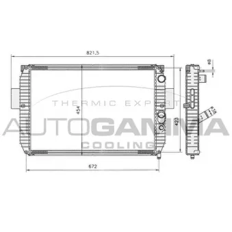 Radiateur, refroidissement du moteur AUTOGAMMA 403494