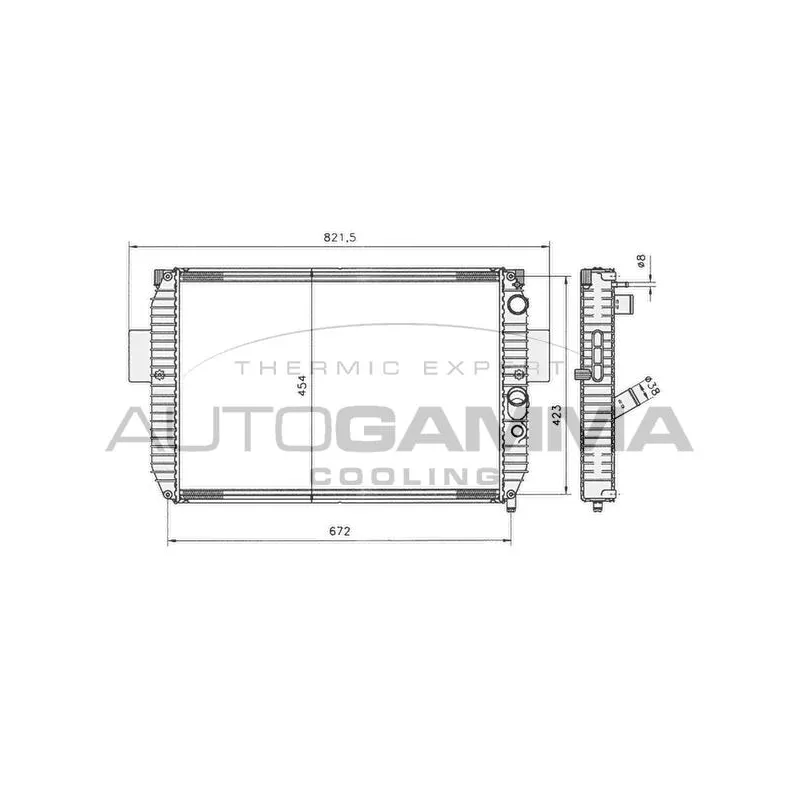 Radiateur, refroidissement du moteur AUTOGAMMA 403494