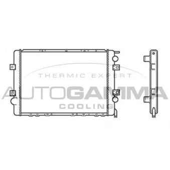 Radiateur, refroidissement du moteur AUTOGAMMA 403626