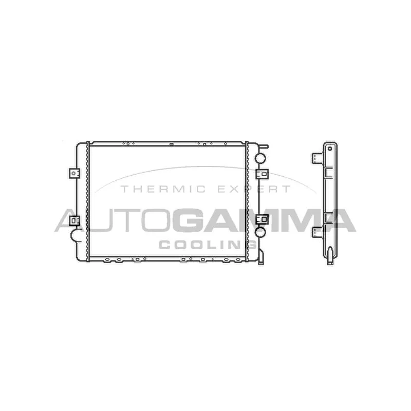 Radiateur, refroidissement du moteur AUTOGAMMA 403626