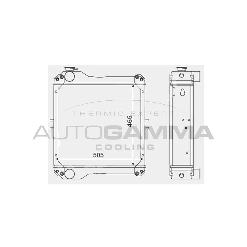 Radiateur, refroidissement du moteur AUTOGAMMA 405560