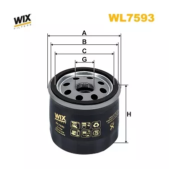 Filtre à huile WIX FILTERS WL7593