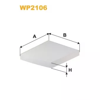 Filtre, air de l'habitacle WIX FILTERS WP2106