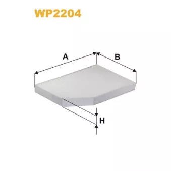 Filtre, air de l'habitacle WIX FILTERS WP2204
