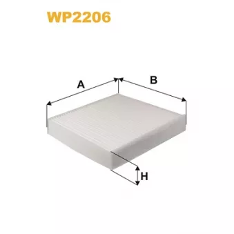 Filtre, air de l'habitacle WIX FILTERS WP2206