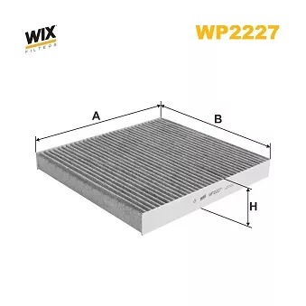 Filtre, air de l'habitacle WIX FILTERS WP2227