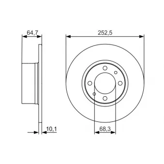 Jeu de 2 disques de frein avant BOSCH 0 986 479 988