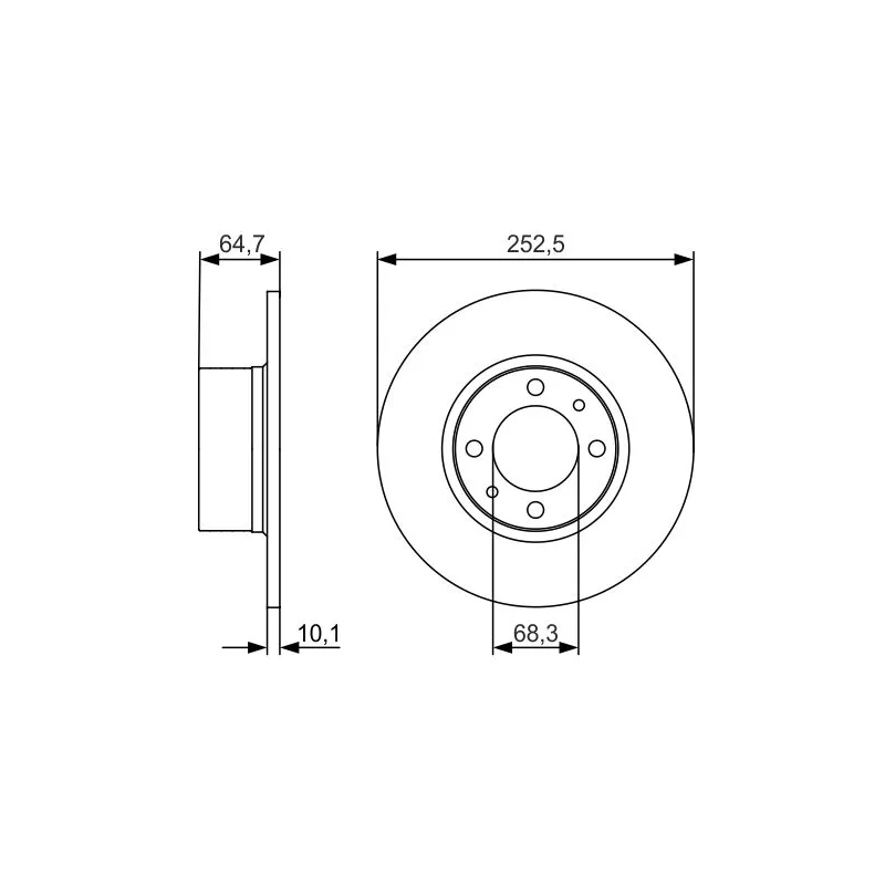 Jeu de 2 disques de frein avant BOSCH 0 986 479 988