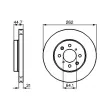 Jeu de 2 disques de frein avant BOSCH 0 986 479 B23 - Visuel 3