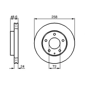 Jeu de 2 disques de frein avant BOSCH 0 986 479 B25