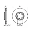 Jeu de 2 disques de frein avant BOSCH 0 986 479 B29 - Visuel 3