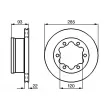 Jeu de 2 disques de frein avant BOSCH 0 986 479 B38 - Visuel 2