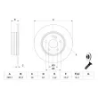 Jeu de 2 disques de frein avant BOSCH 0 986 479 B41 - Visuel 2