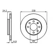 Jeu de 2 disques de frein avant BOSCH 0 986 479 B42 - Visuel 3