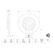 Jeu de 2 disques de frein avant BOSCH 0 986 479 B49 - Visuel 3