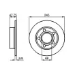 Jeu de 2 disques de frein avant BOSCH 0 986 479 B56 - Visuel 2