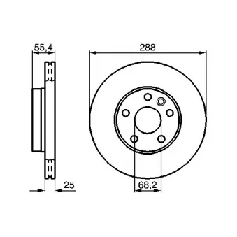 Jeu de 2 disques de frein avant BOSCH 0 986 479 B57