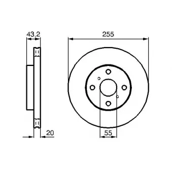 Jeu de 2 disques de frein avant BOSCH 0 986 479 B60