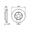 Jeu de 2 disques de frein avant BOSCH 0 986 479 B61 - Visuel 1