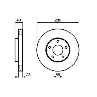Jeu de 2 disques de frein avant BOSCH 0 986 479 B61