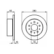 Jeu de 2 disques de frein avant BOSCH 0 986 479 B63 - Visuel 2