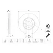 Jeu de 2 disques de frein avant BOSCH 0 986 479 B68 - Visuel 2