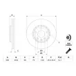 Jeu de 2 disques de frein avant BOSCH 0 986 479 B69 - Visuel 3