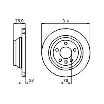 Jeu de 2 disques de frein avant BOSCH 0 986 479 B72