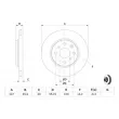 Jeu de 2 disques de frein avant BOSCH 0 986 479 B91 - Visuel 2