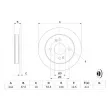 Jeu de 2 disques de frein avant BOSCH 0 986 479 B95 - Visuel 3