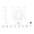 Jeu de 2 disques de frein avant BOSCH 0 986 479 C10 - Visuel 2