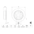 Jeu de 2 disques de frein arrière BOSCH 0 986 479 C60 - Visuel 1