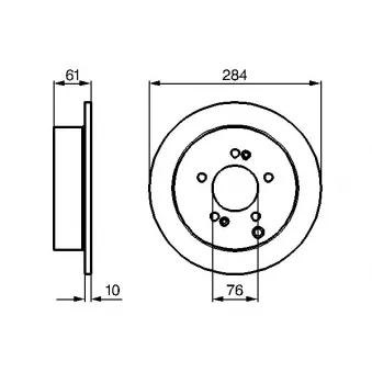 Jeu de 2 disques de frein arrière BOSCH 0 986 479 C61