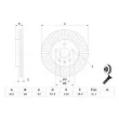 Jeu de 2 disques de frein avant BOSCH 0 986 479 C71 - Visuel 2