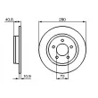 Jeu de 2 disques de frein avant BOSCH 0 986 479 C79 - Visuel 2